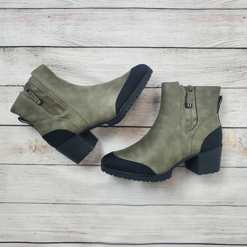 Dr Scholl's NIB Level Best boot, 9, olive - Picture 2 of 3